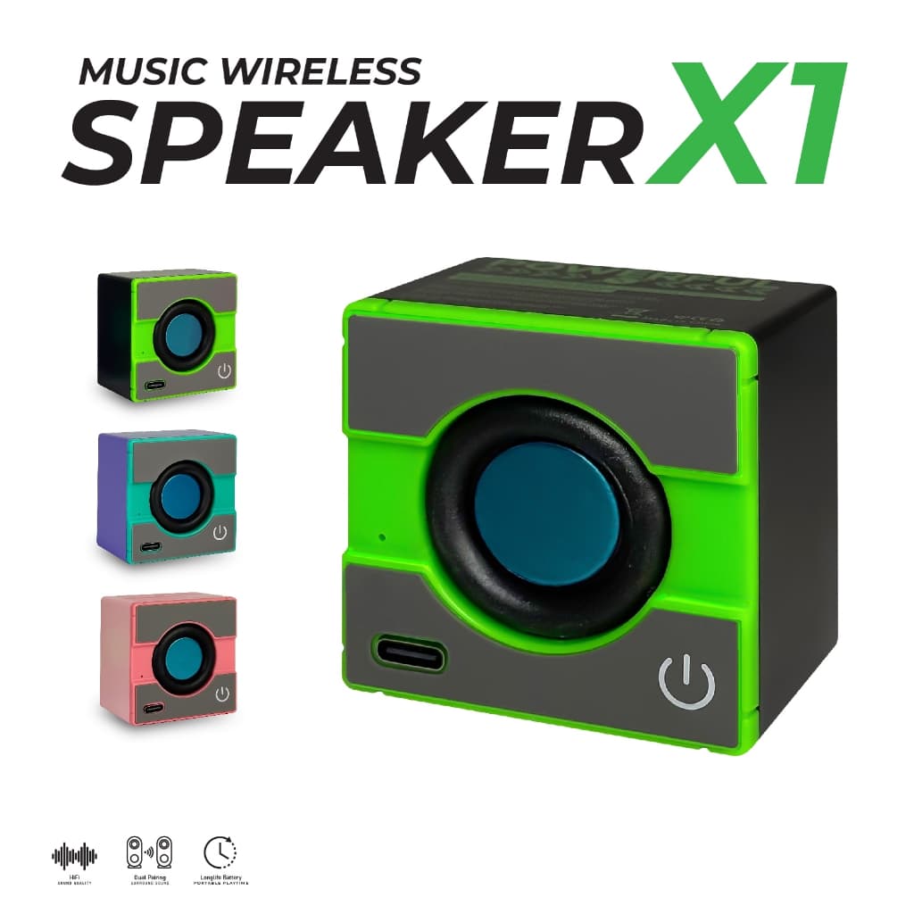 ลําโพงไร้สาย MUSIC WIRELESS SPEAKER รุ่น X1 ลําโพงจับคู่ TWS Wireless Speaker