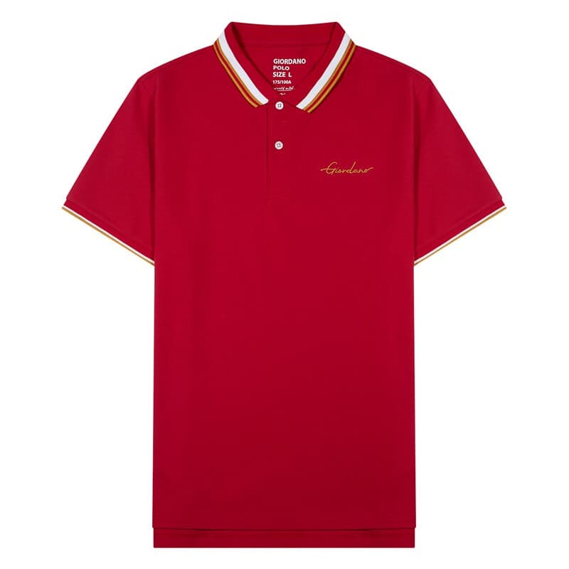 GIORDANO เสื้อโปโลผู้ชาย Men's Solid Polo 01012256