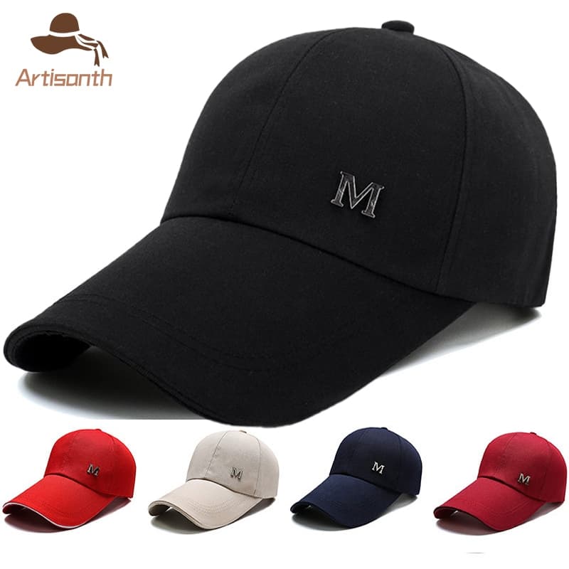 ส่งเร็ว💥หมวกเบสบอลลําลองปัก ตัวอักษร M แฟชั่นเรียบง่าย ป้องกันแดด ระบายอากาศได้ดี สําหรับผู้ชายและผู้หญิง…