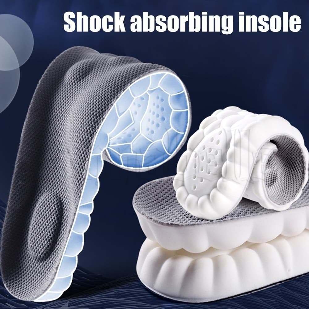 1 คู่ความยืดหยุ่นสูง Latex Sport Insoles แผ่นรองเท้านุ่ม Arch สนับสนุน Orthotic Insoles Breathable…