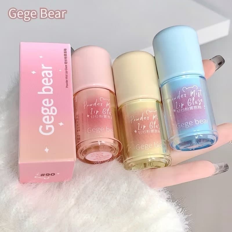 M464 Gege bear ลิปกลอส เนื้อแมตต์ กํามะหยี่ สีสวย กันน้ํา ติดทนนาน 6 สี