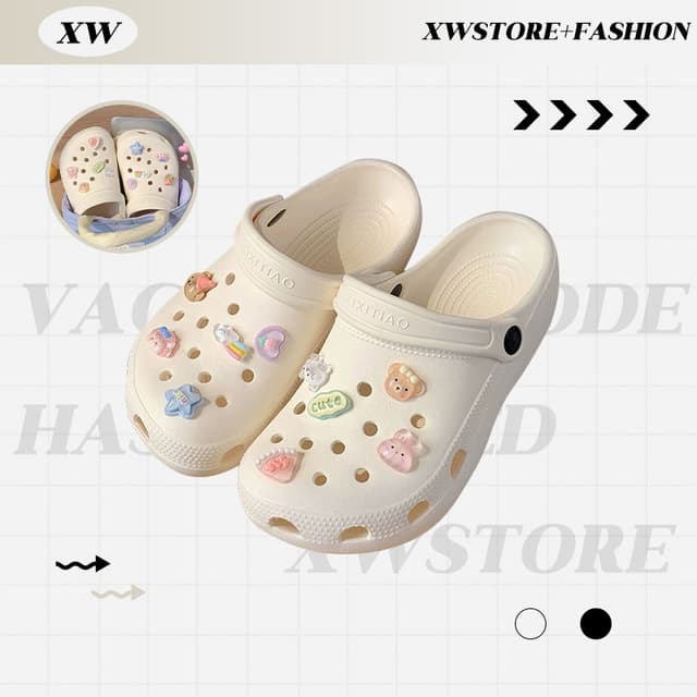 XWshopee สวยพร้อมส่งมากแม่ รองเท้าหัวโตแฟชั่นพร้อมเซ็ตตัวติด รุ่นนี้คุ้มมาก ราคาไม่แพง มีให้เลือกถึง 4 สี…