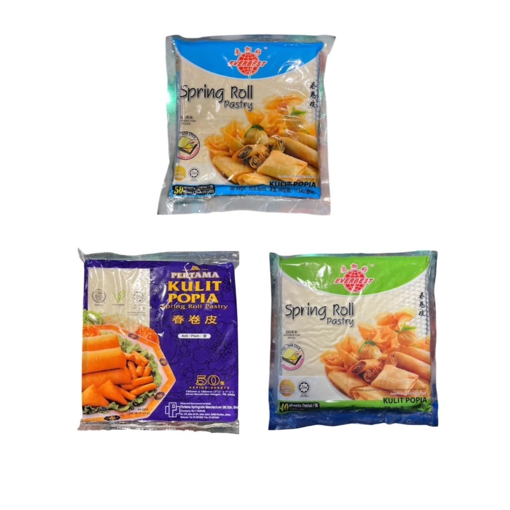 ***รับสินค้าแล้วแช่ฟรีซทันที*** แผ่นแป้ง ปอเปี๊ยะ สําเร็จรูป spring roll pastry 400-500 g.