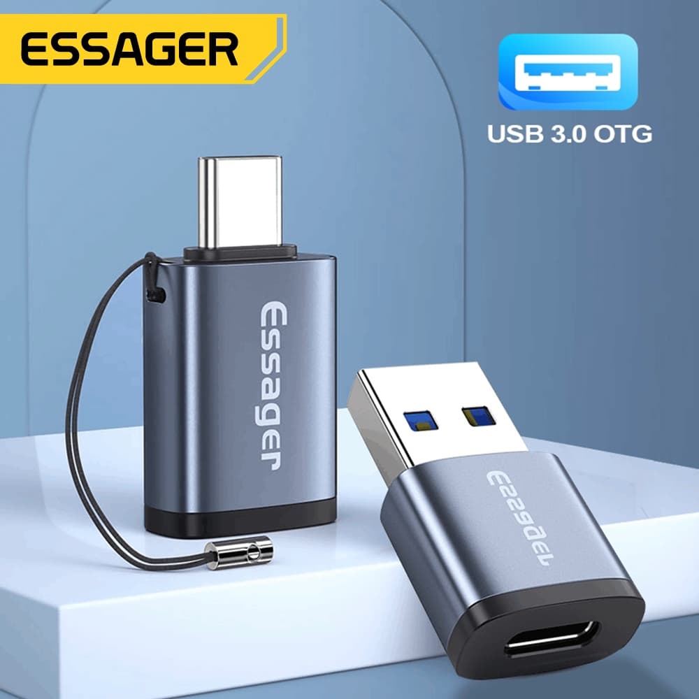 Essager อะแดปเตอร์ Micro To Type C USB 3.0 OTG สําหรับชาร์จโทรศัพท์มือถือและคอมพิวเตอร์