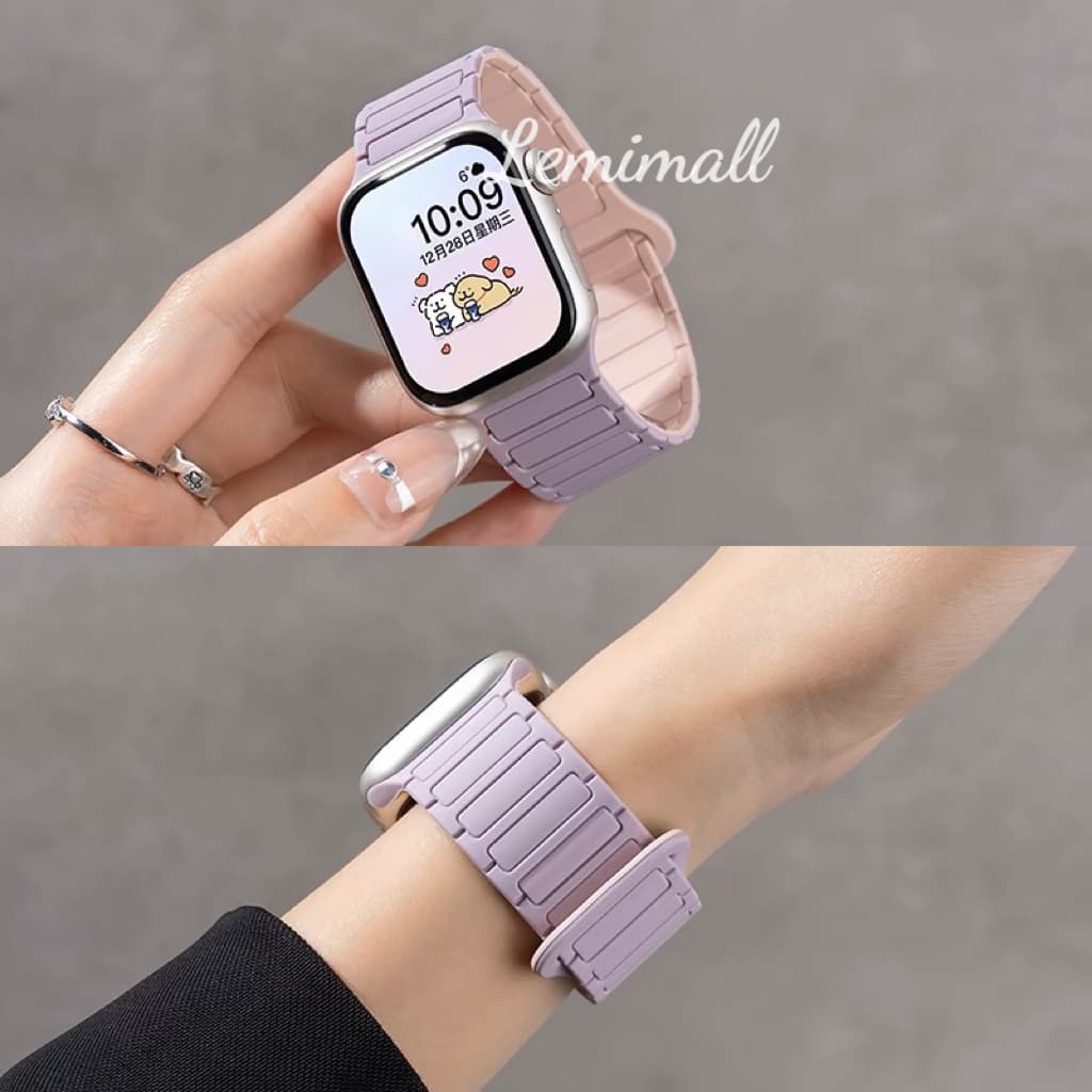 สายนาฬิกา watch ultra11 10 9 8 7 6 5 4 3 Se ขนาด 44/45/41/40/46/49 mm สายยาง เเบบเเม่เหล็ก สายนาฬิกา smart… รูปที่ 1