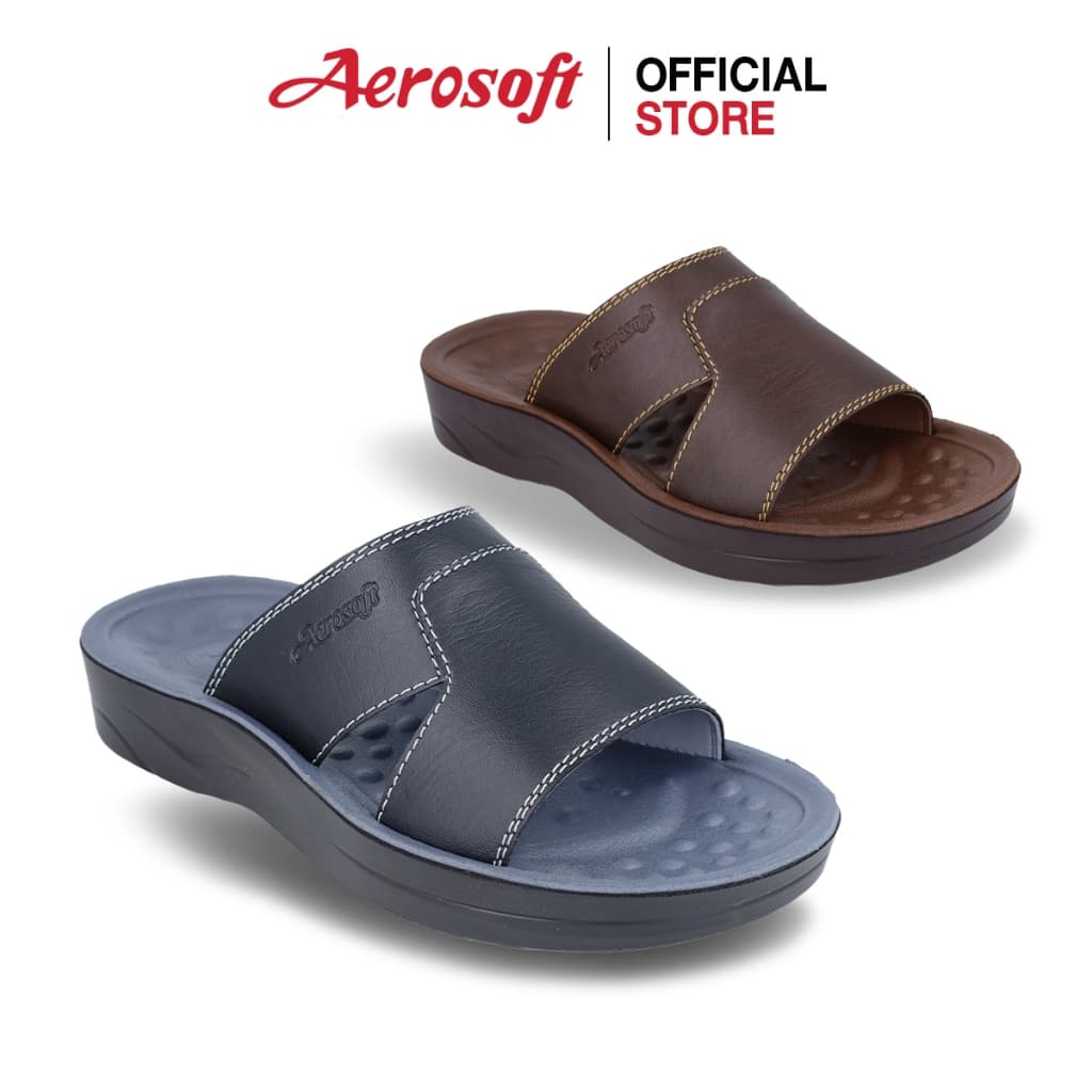Aerosoft (แอโร่ซอฟ) รองเท้าแตะผู้ชาย แบบสวม นิ่มๆ เพื่อสุขภาพ รุ่น SM3039