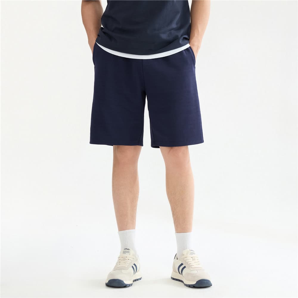 GIORDANO (Online Exclusive) กางเกงขาสั้นผู้ชาย Men's French Terry Shorts 13105808 รูปที่ 1