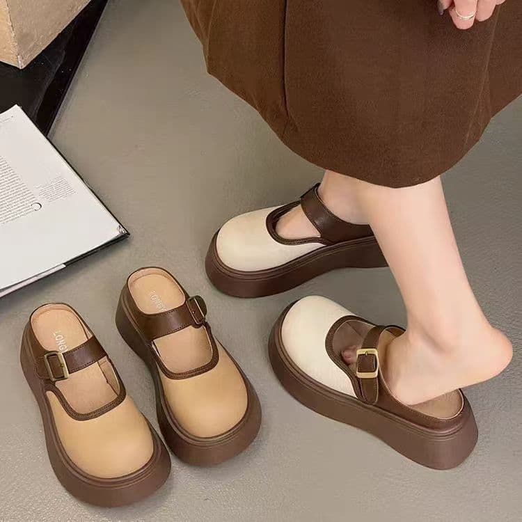 home..fashion รองเท้าแตะแฟชั่น พื้นหนา มีความมินิมอล ใส่สบาย พร้อมส่งจากไทย S-209