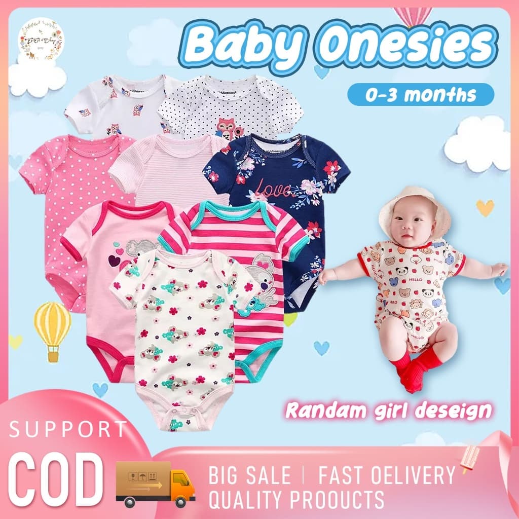 👍ถูกที่สุด CICI baby girl ชุดจั๊มสูทเด็กแรกเกิด เสื้อผ้าเด็กคลาน เสื้อผ้าเด็กผู้หญิง(0-3…