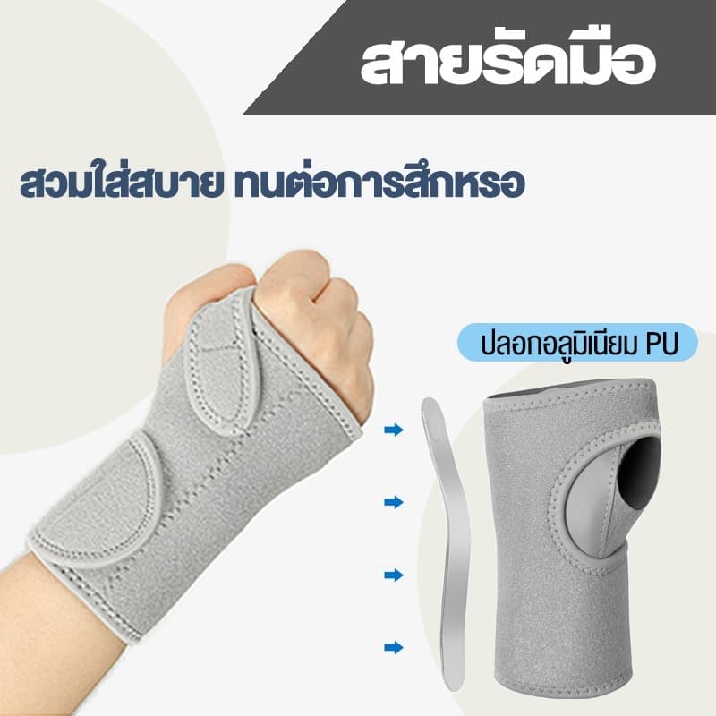 ผ้ารัดข้อมือ สายรัดพยุงข้อมือ สายรัดข้อมือเพื่อสุขภาพ ที่รัดข้อมือ สําหรับยกน้ําหนัก-เล่นเทนนิส-ทํางาน…