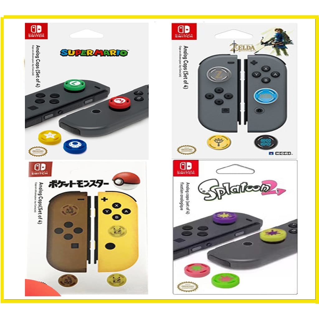 Analog Caps (Set of 4) -- pikachu -- ยางครอบอนาล็อคสําหรับจอยคอน Nintendo Switch