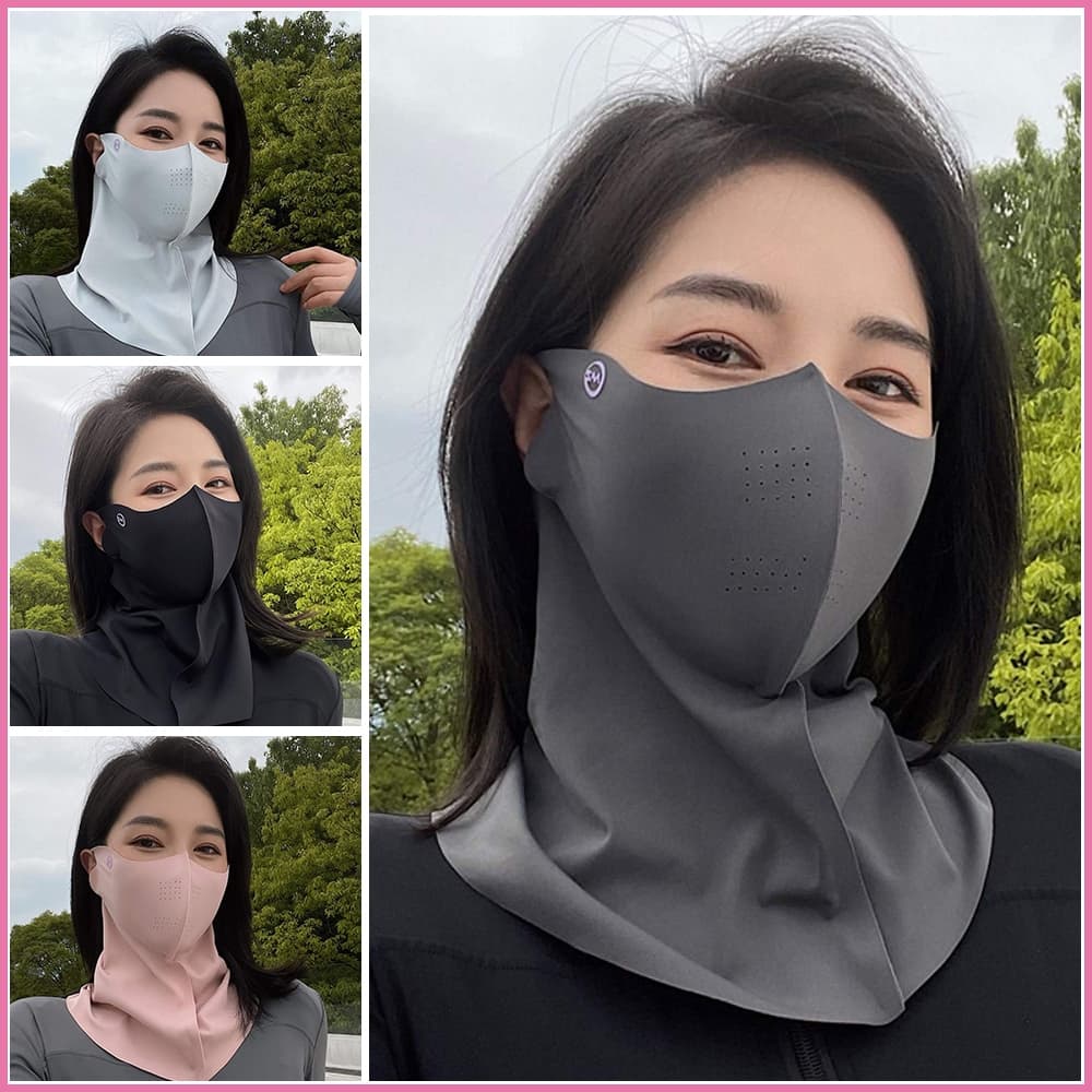 COZII หน้ากากกันแดด UV ผ้าไหมน้ําแข็งน้ําแข็ง 3D บังแดด เย็นเย็น กันฝุ่นกันฝุ่น ฤดูร้อนฤดูร้อนฤดูร UPF50 +…
