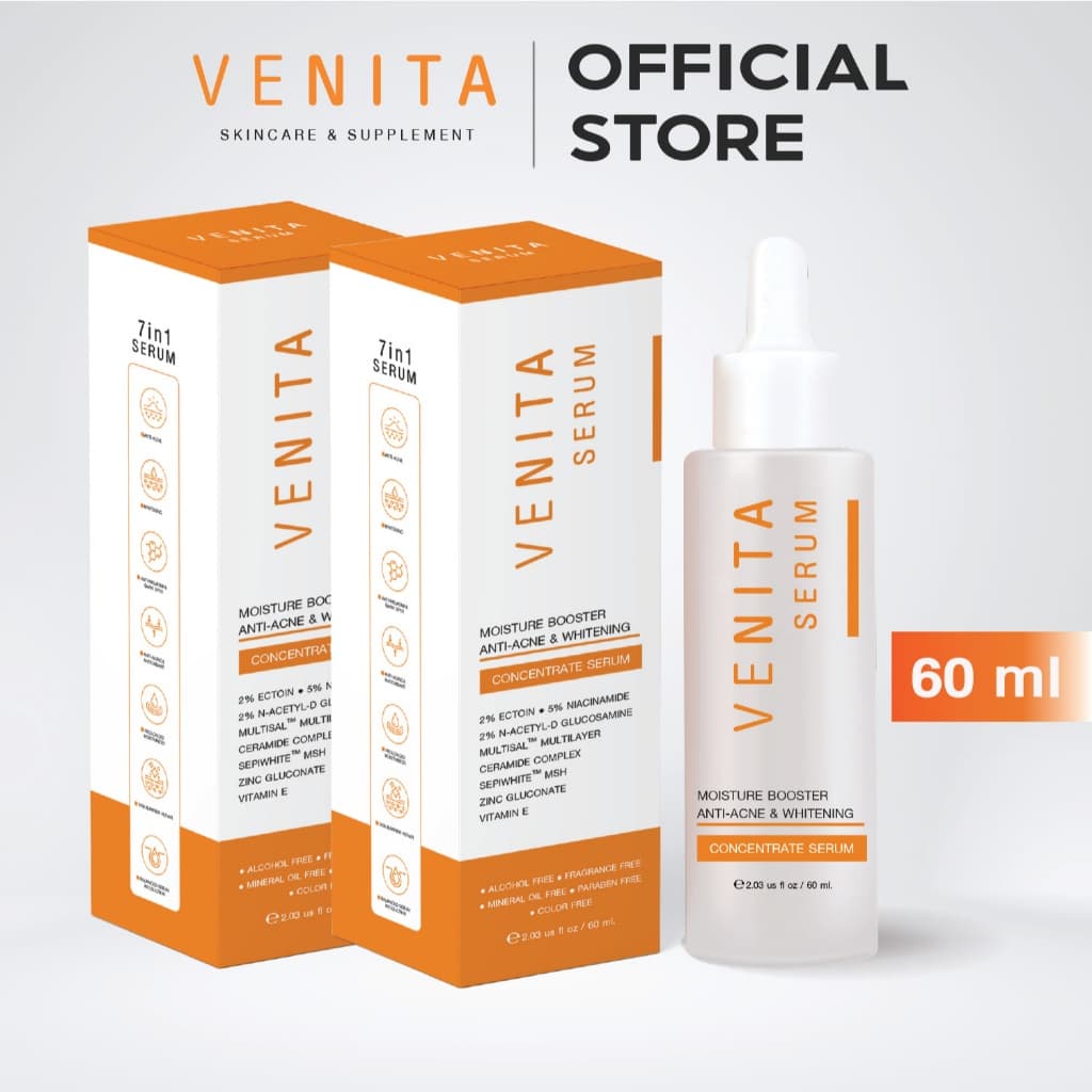 มอยส์เจอร์เซรั่ม VENITA MOISTURE BOOSTER ANTI-ACNE & WHITENING CONCENTRATE SERUM 60 ml