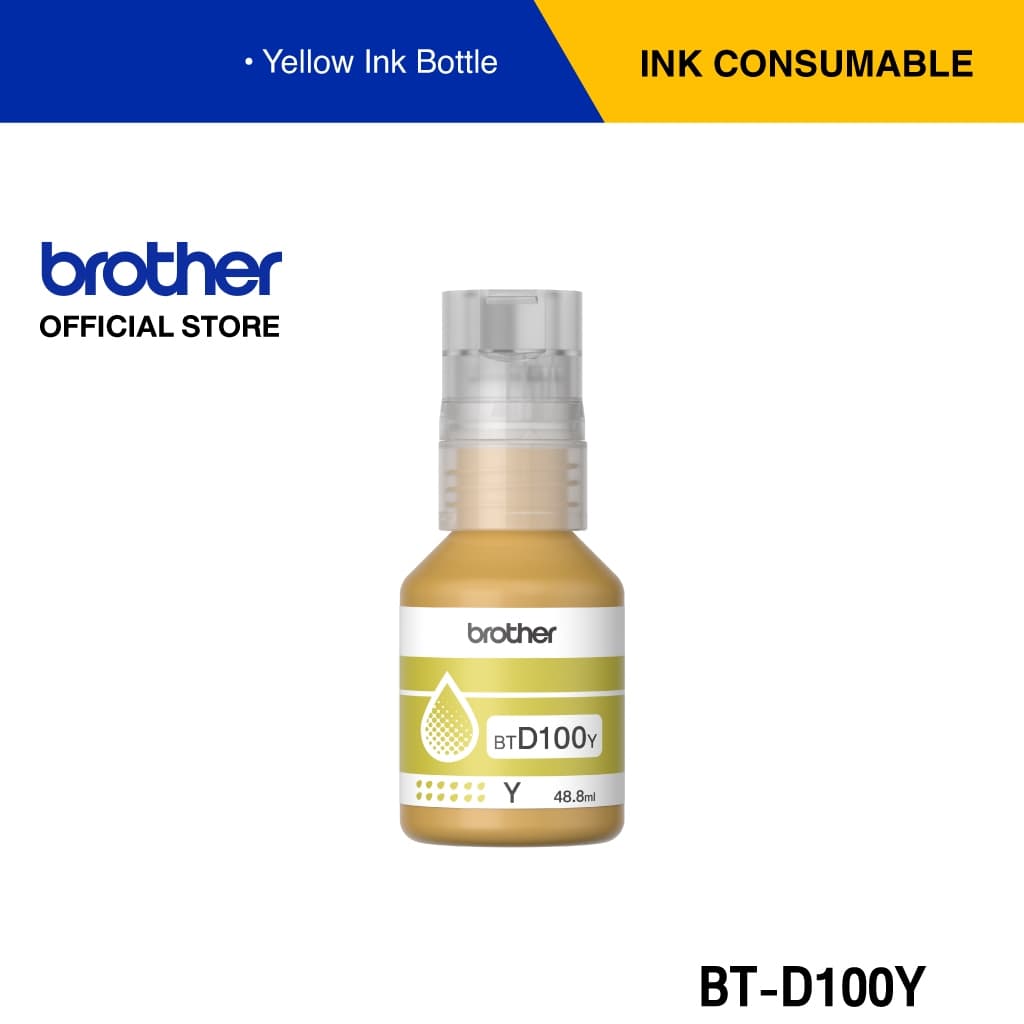 Brother BTD100Y หมึกพิมพ์เลเซอร์ สีเหลือง สําหรับปริ้นเตอร์อิงค์แท็งก์รุ่น… รูปที่ 1