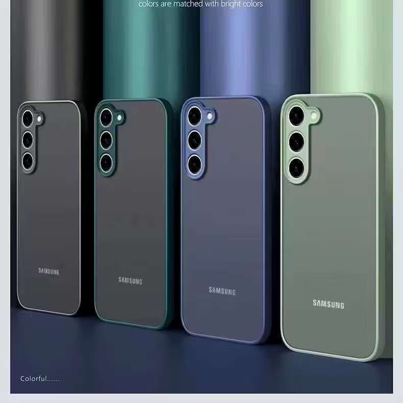 เคสขอบสีหลังแบบขุ่น ใช้สําหรับ Samsung A05 A05S A14 A34 A54 A24 A04S A15 A25 A35 A55 A06 A16 S24FE A36 A26… รูปที่ 1