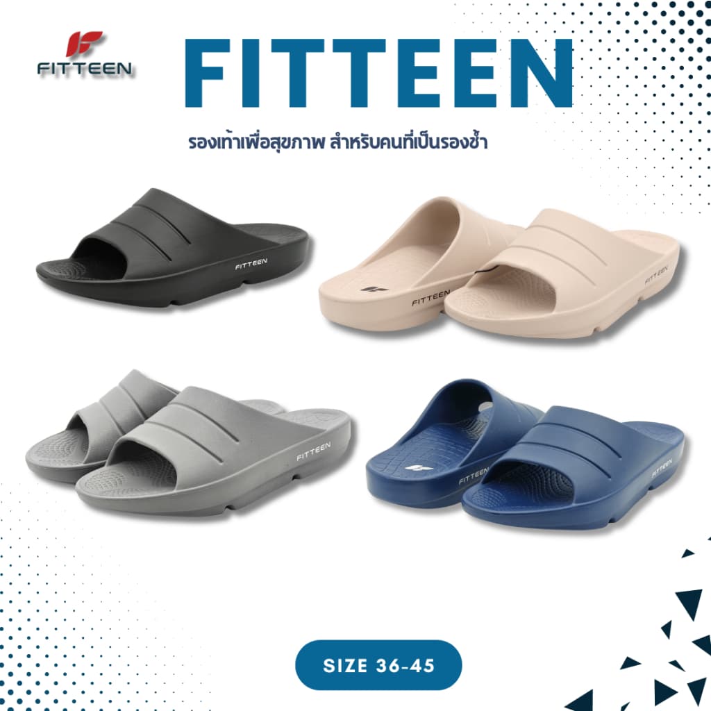 Fitteen FT002 รองเท้าสวม รองเท้าสุขภาพ รองช้ําส้นเท้า หญิง ชาย