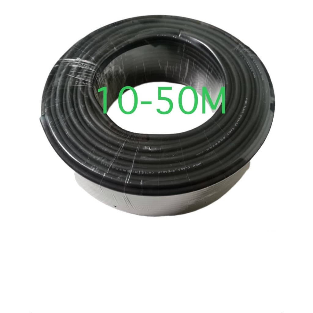 (10-50M) PT SHOP สายลําโพงกลมดํา 2x1.5mm Audio Speaker Cable สายลําโพงซับเบส100% รูปที่ 1