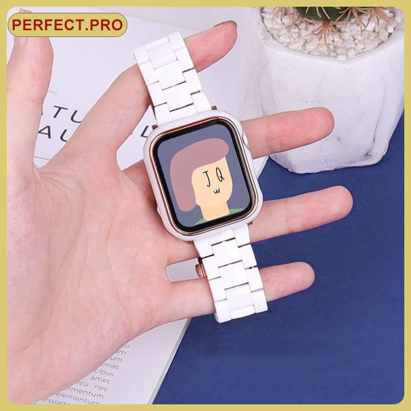 สายนาฬิกาเรซินสีลูกกวาดสําหรับ iWatch S12/11/10/9/8/7/6/SE/5/4/3/2/1/ สายรัด PC Ultra… รูปที่ 1