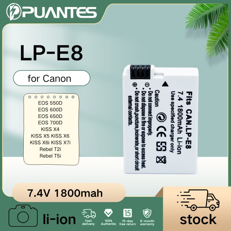 แบตเตอรี่ lp-e8 สําหรับ Canon EOS 600D 700D 550D 650D X7i X6i X5 X4 T2i T5i เครื่องชาร์จดิจิตอล SLR