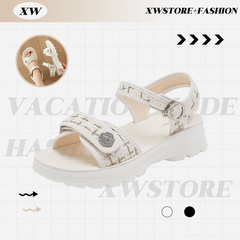 XWshopee ส่งจากไทย รองเท้าแตะผู้หญิงแฟชั่น ดีไซน์สวย สายรัดส้นน่ารัก โทนสีอ่อนโยนมาก สินค้าราคาไม่แพงแบบนี้…