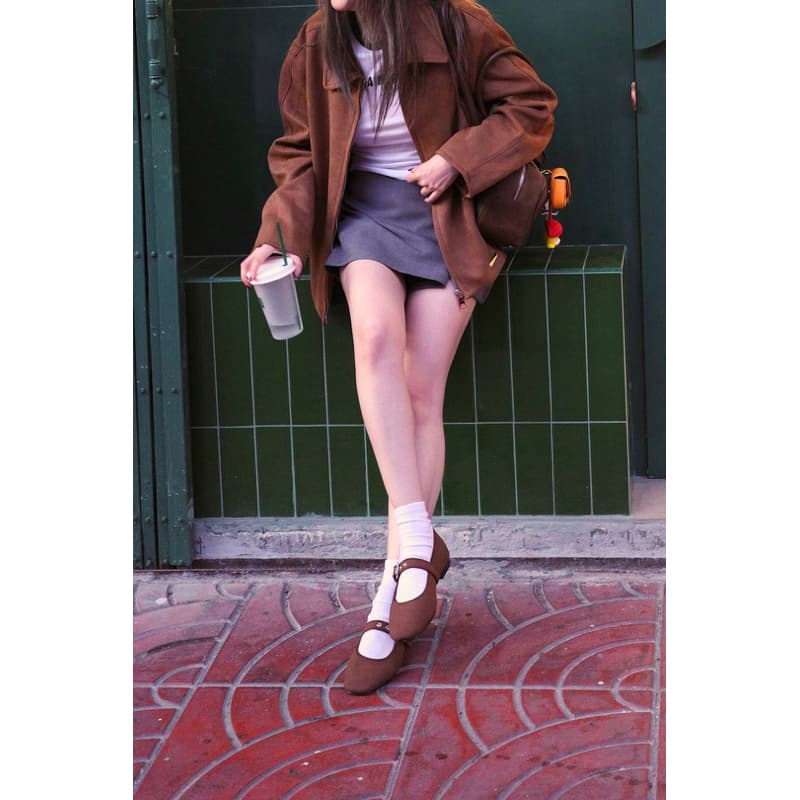 Blair Melbourne faux suede brown (and dark brown)(ใส่ตรงไซส์)(เท้าผอมลด 1 ไซส์ค่ะ) รูปที่ 1
