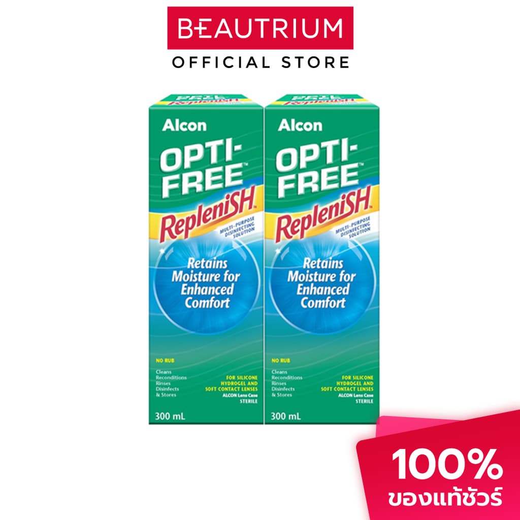 OPTI-FREE Replenish น้ํายาล้างคอนแทคเลนส์ 300ml x 2