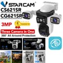 Vstarcam CS621SR/CG621SR ( 3 เลนส์ )ใหม่ล่าสุด2024 ความละเอียด 3 MP(12960P) กล้องวงจรปิดไร้สาย Outdoor มีAI+…