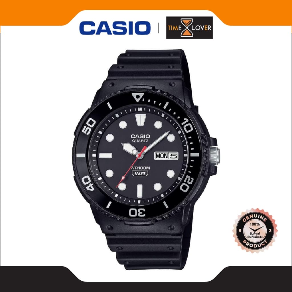 Casio รุ่น MRW-230H-1E1V นาฬิกาข้อมือผู้ชาย สายเรซิน - สีดํา