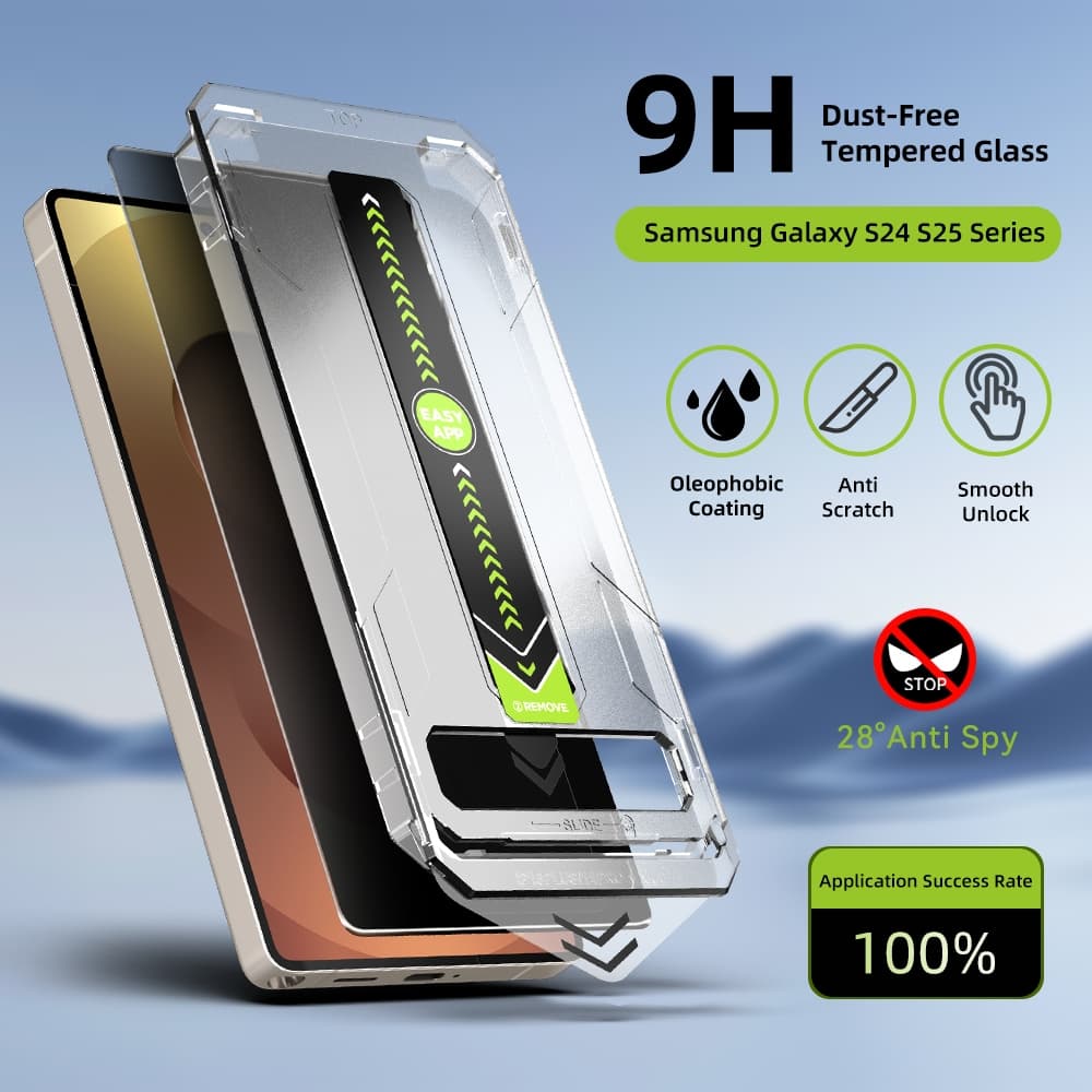 ฟิล์มนิรภัย Samsung Galaxy S25 Ultra/S24 กันรอยเต็มจอ ป้องกันการส่องมอง ปลดล็อคลายนิ้วอัลตราโซนิก ชัดระดับ HD