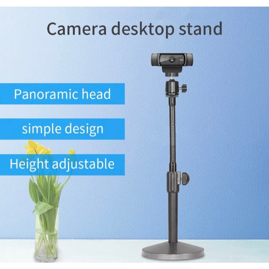 360 ° เดสก์ท็อปเว็บแคมขาตั้งกล้องขาตั้ง1/4 "กล้องเว็บGooseneckยืนPCกล้องสําหรับLogitech web Cam