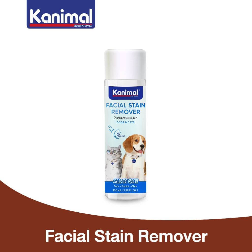 Kanimal Facial Stain Remover น้ํายาเช็ดคราบบนใบหน้า ขนาด 100 ml. สําหรับสุนัขและแมว อายุ 4 เดือนขึ้นไป