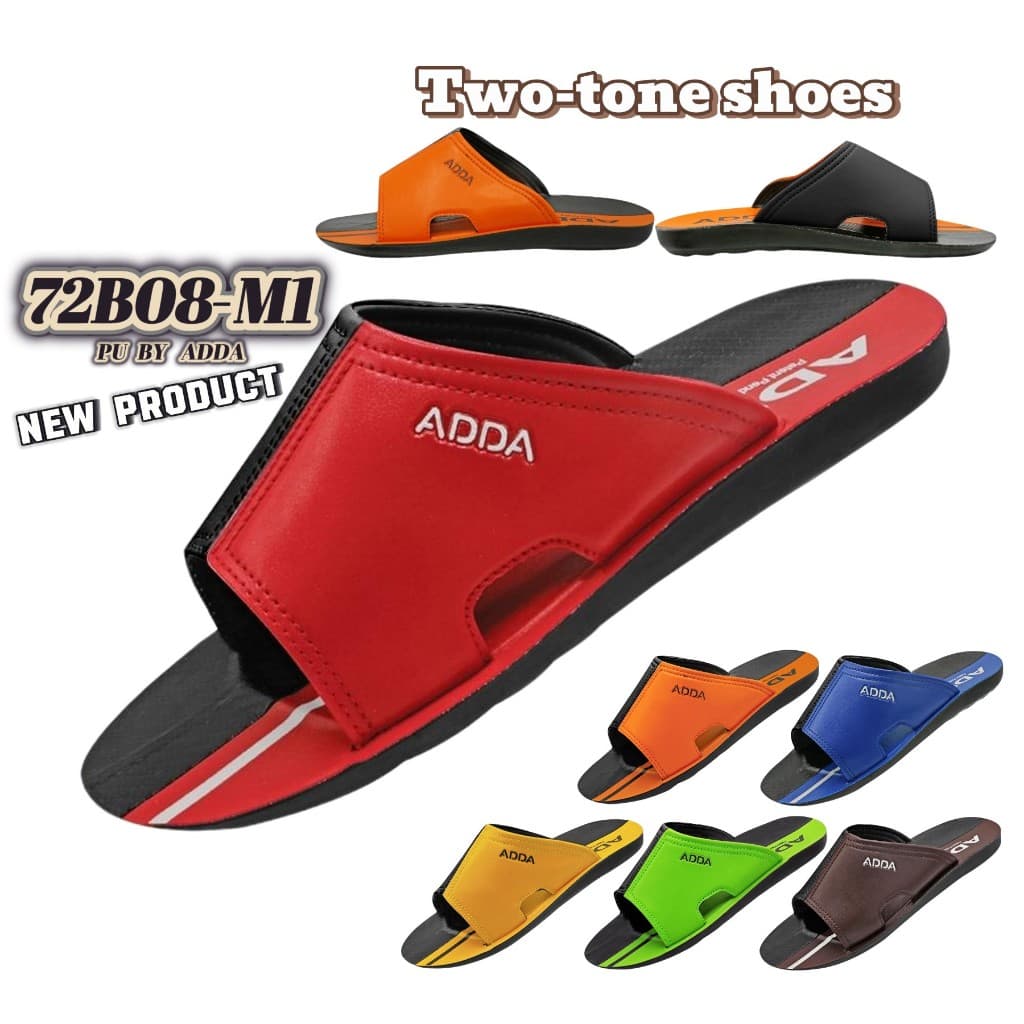 ADDA รุ่น 72B08-M1 (Size38-43)รองเท้าแตะ(PU)ดีไซน์ Two-Tone คุณภาพเหนือชั้นตอบโจทย์ทุกไลฟ์สไตล์!