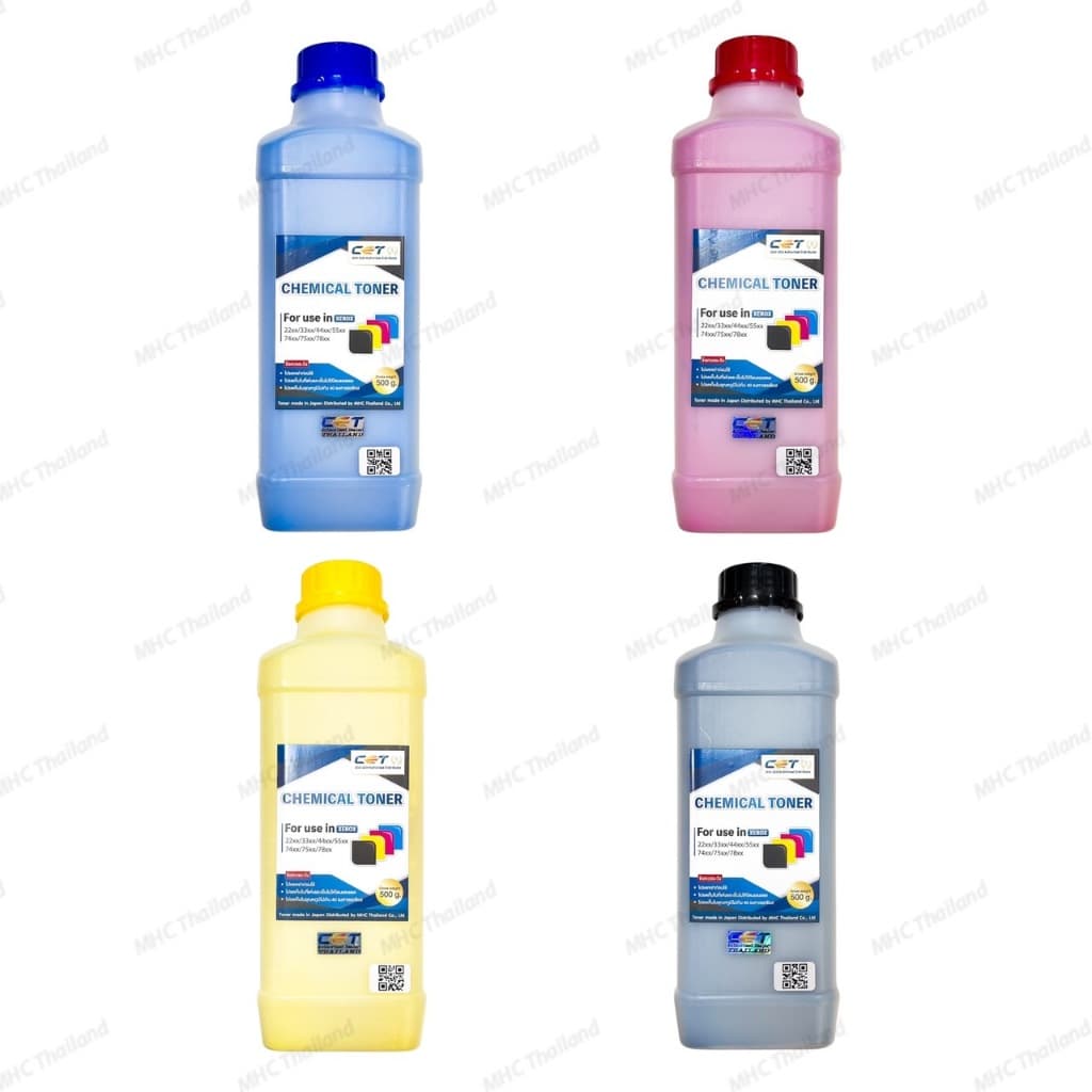 ผงหมึกสี CET CHEMICAL TONER Xerox 500g แบบขวด C2270/2275/3370/3375 C4470/4475/5570/5575…