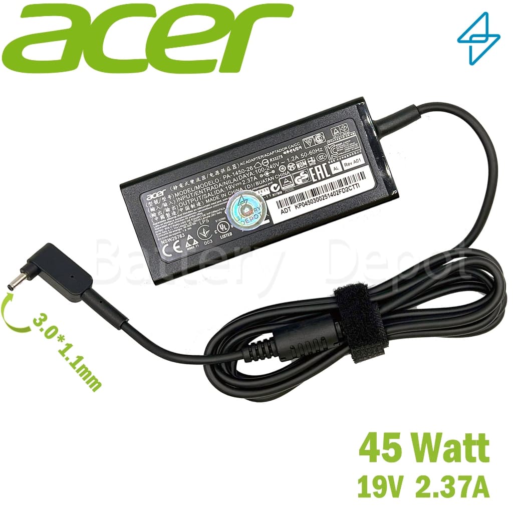 Acer Adapter ของแท้ Acer Aspire 3 A314-22, A314-35, Aspire 3 A315-510P, A315-59 45W 3.0 สายชาร์จ Acer,…