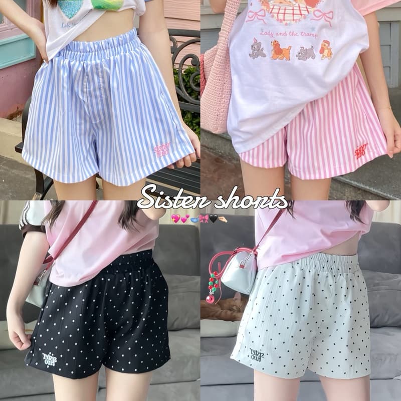 (พร้อมส่ง) Sister Shorts กางเกงขาสั้นงานปัก
