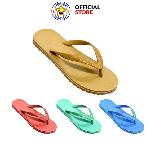 ตราม้าดาว รองเท้าแตะกันน้ํา ทนทาน สีน้ําตาล สีเขียว สีแดง สีน้ําเงิน รองเท้าพระสงฆ์ รองเท้าแตะพระ…