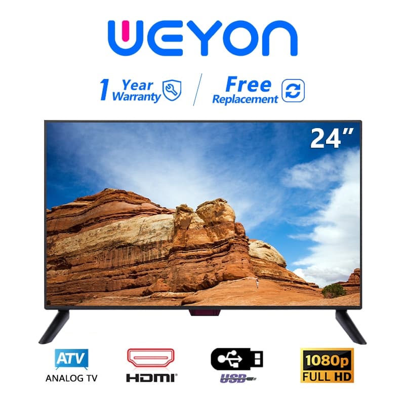 WEYON 24 นิ้ว LED TV อนาลอค ทีวี HD Ready (1xUSB, 1xHDMI) ราคาพิเศษ TCLG24E