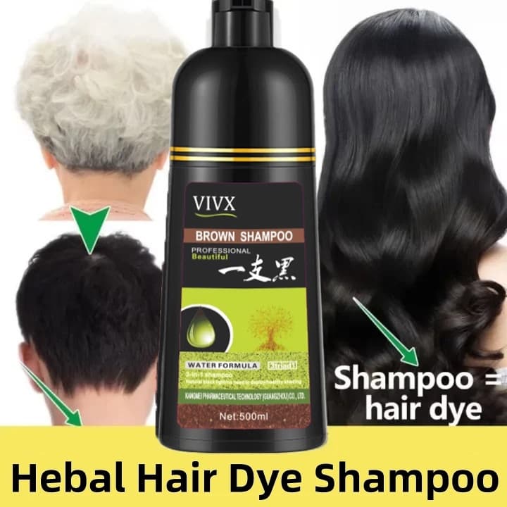 แชมพูปิดผมหงอก VIVX hair dye Shampoo 3in1 ย้อม บํารุง ปิดผมขาว แชมพูปิดผมขาว แชมพูปิดผมหงอก สมุนไพร ปิดผมขาว