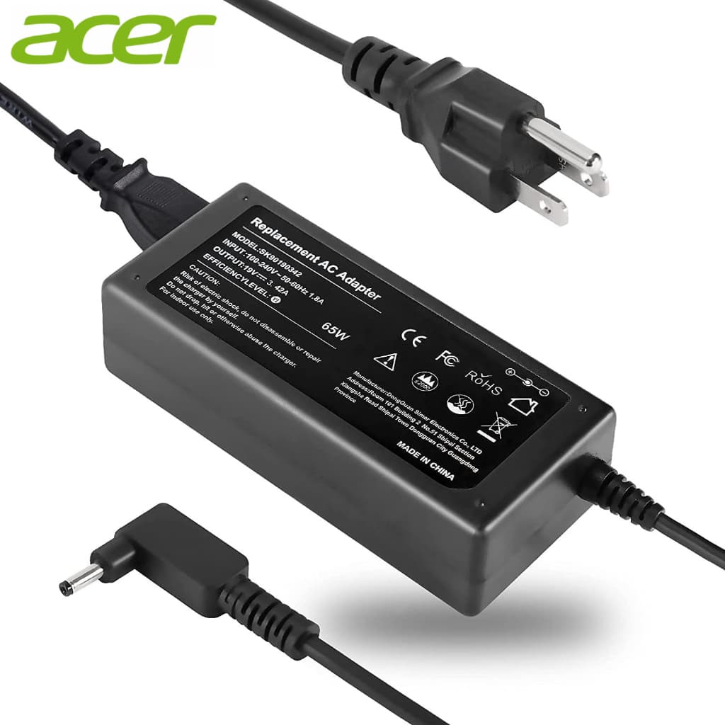 อะแดปเตอร์โน๊ตบุ๊คAcer 19V3.42A(65W)*หัวขนาด3.0x1.1mm.*[พร้อมสายไฟAC Power]Swift3 SF314-41 SF314-42 SF314-52…