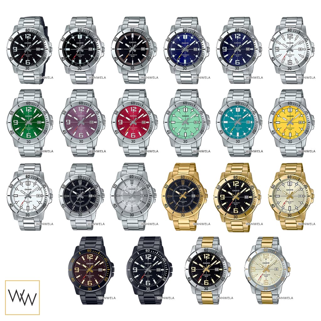 ของแท้ นาฬิกาข้อมือ Casio ผู้ชาย รุ่น MTP-VD01 สายสแตนเลส