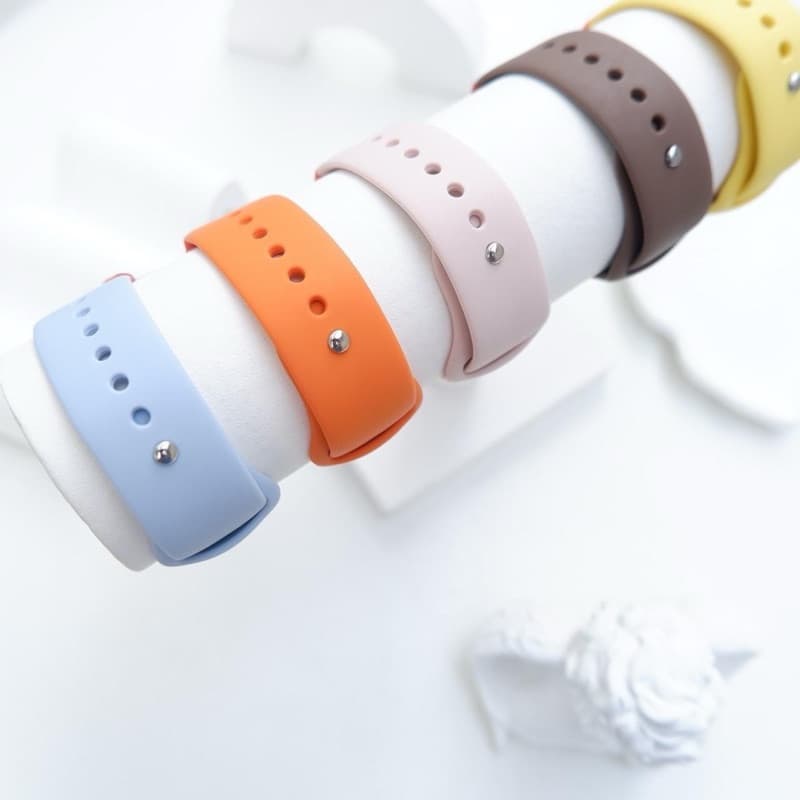 สายนาฬิกา สายเรียบสีพื้น (สายสั้น) มีครบทุกขนาด38/40/41/42(S10)mm , 42(S123)/44/45/46/49mm (ได้รับแต่สาย)