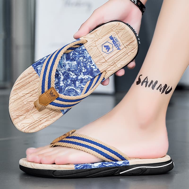 รองเท้าแตะหูหนีบ ทําจากยางพาราแท้ แฟชั่น รุ่นใหม่ ใส่สบาย ไม่ดีดน้ํา A2191