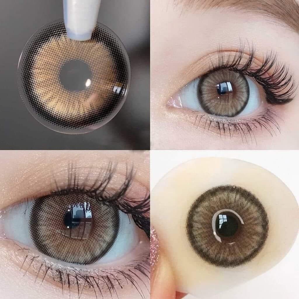 Midroo สุดคุ้ม รุ่นแฟชั่นขายดี เลนส์แฟชั่นสีชัด Mirage Brown/Grey-14.0/14.5mmรายเด