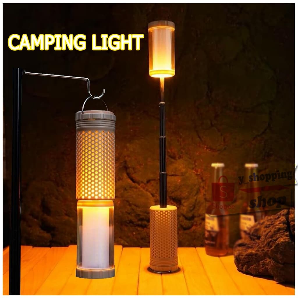 YD-2329 CMMPING LIGHT ไฟฉายพกพา ไฟแคมป์ปิ้ง สว่างมาก สามารถยืดได้ ปรับได้ 4โหมดTYPE-C Rechargeable