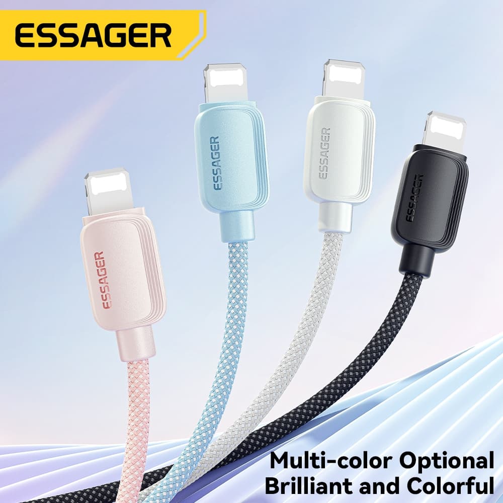 Essager สายชาร์จ 29W Type C ถึง L สําหรับโทรศัพท์ สายชาร์จเร็ว 3A USB2.0 480Mbps