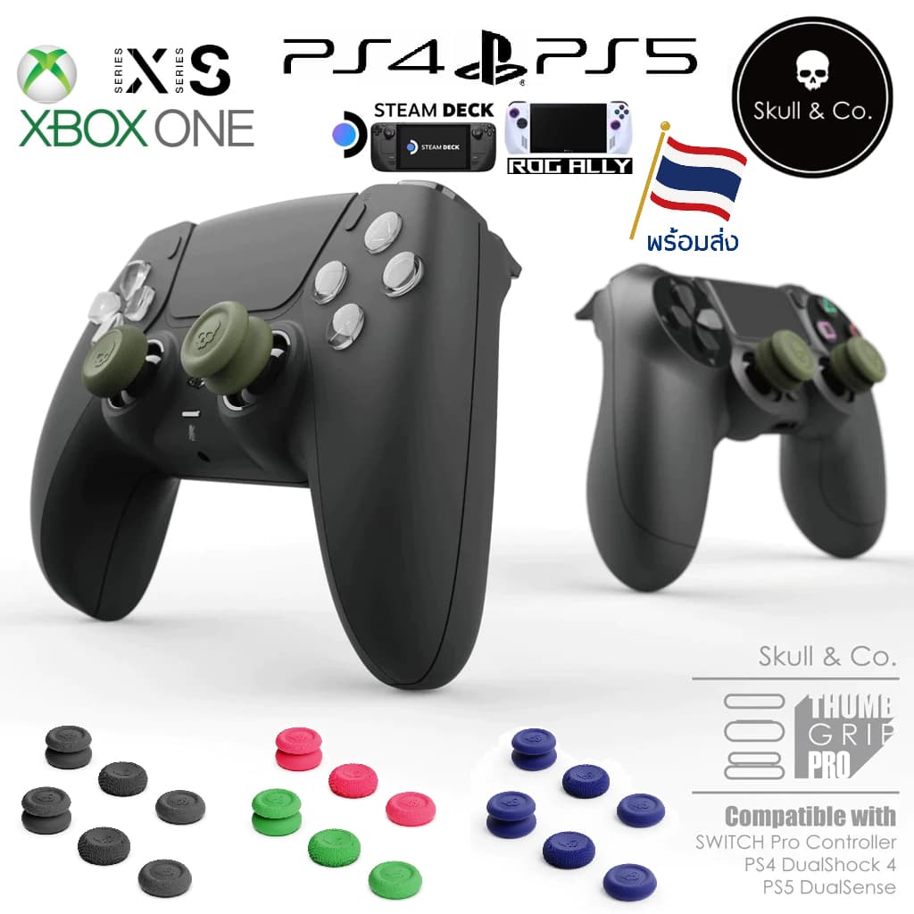 ! Skull & Co. Thumb Grip Set for PS4 PS5 / XBOX / Steam Deck ROG Ally (Switch Joy-Pro) Xbox Series X S