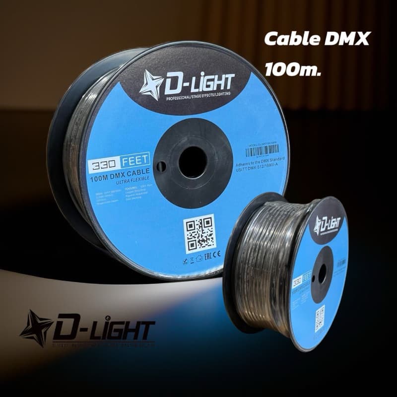 D-Light Cable DMX-512 100เมตร สายสัญญาณคุณภาพ (ยกม้วน) รูปที่ 1