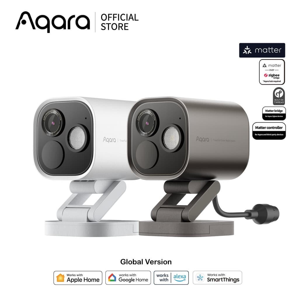 Aqara Camera Hub G5 Pro กล้องอัจฉริยะนอกอาคาร 2K พร้อม Hub Zigbee + Matter + Thread (Wi‐Fi/PoE)