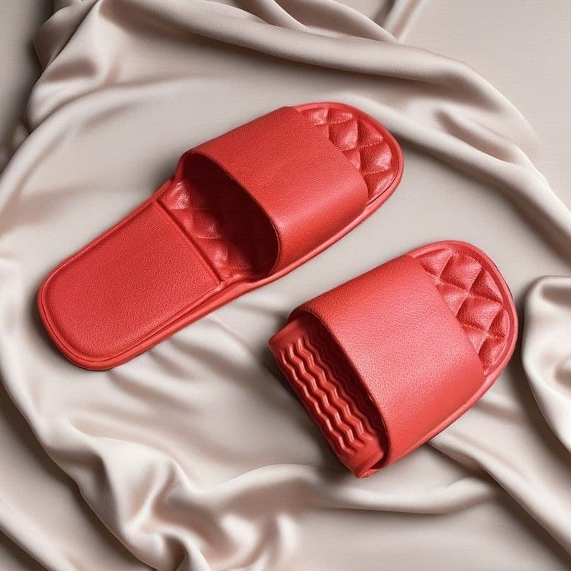 บ้าน Foldable รองเท้าแตะ Anti Slip สวม Soft แต่เพียงผู้เดียวเงียบห้องน้ํารองเท้าแตะ