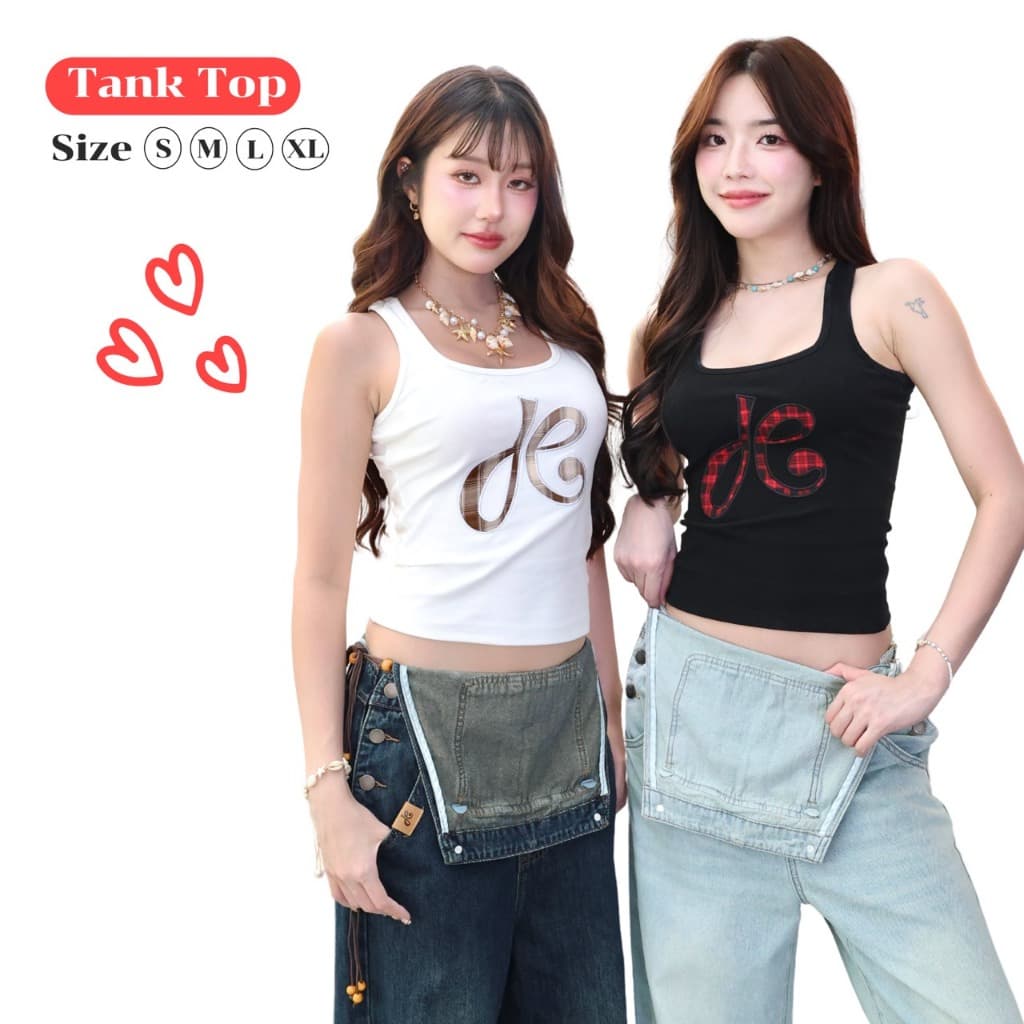 JARINYA (S-XL) เสื้อกล้าม เนื้อผ้าดี ใส่สบายทรงสวย (T723)